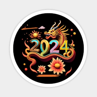 Happy new year 2024 Magnet